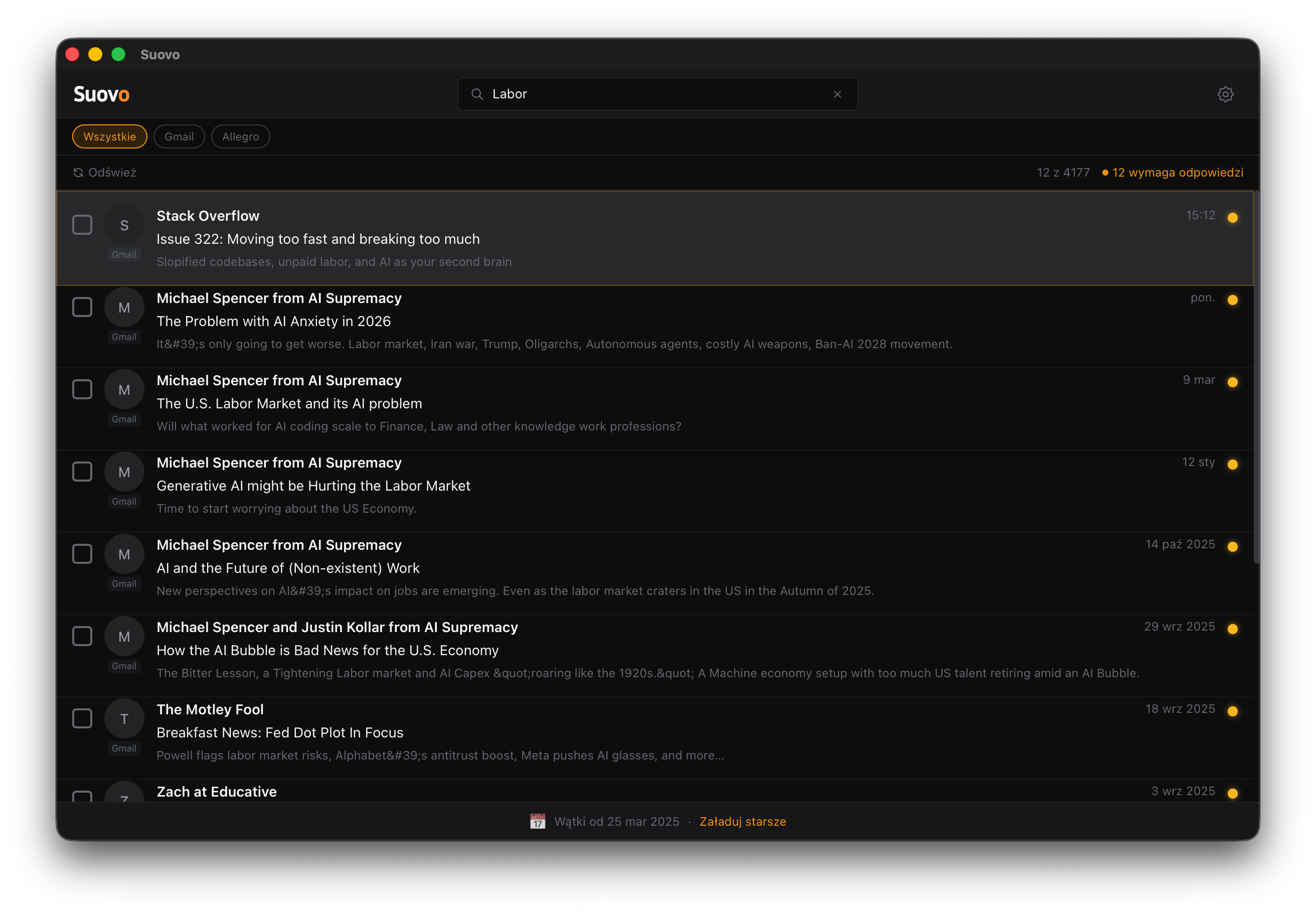 Suovo — unified inbox